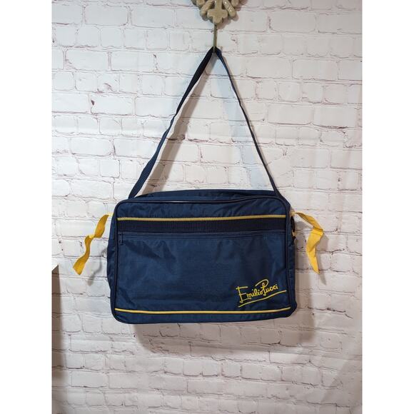 Vintage 1970’s Designer Emilio Pucci Duffle Luggage Travel Tote New Without Tags - Picture 1 of 8